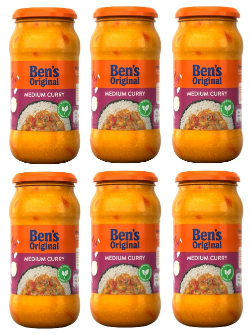 6 x Ben's Original Medium Curry Sauce 440g