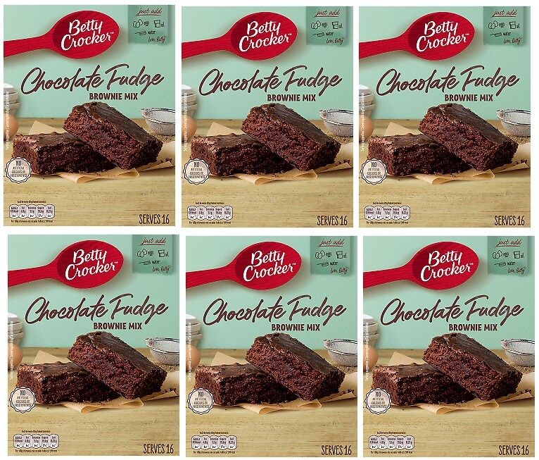 6 x Betty Crocker Chocolate Fudge Brownie Mix 415g