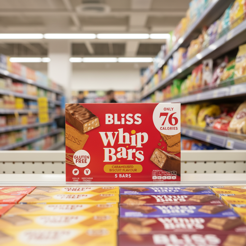 12 X Bliss Caramelised Biscuit Whip Bars 5Pk - 5 X 20G