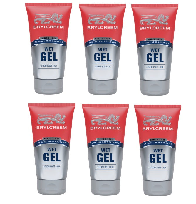 6 x Brylcreem Gel Wet Look 150Ml