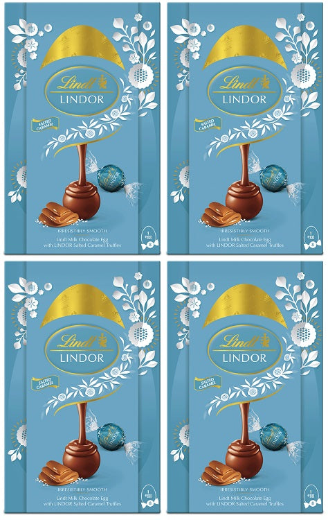 4 x Lindt Easter Egg Lindor Salted Caramel Truffles - 260GM