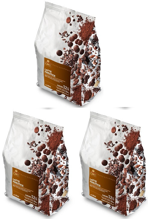 3 x Icam Professional 32% Milk Chocolate 4Kg