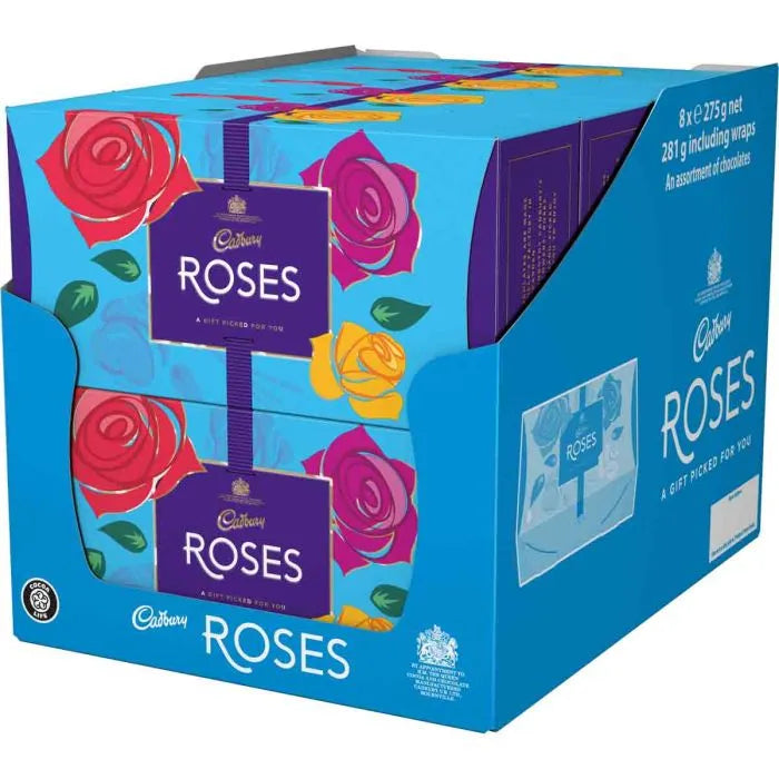 8 x Cadbury Roses Gift Carton Box Chocolates - 275GM