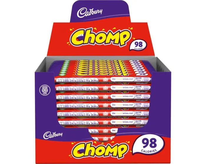 60 x Cadbury Chomp Chocolate Bar 21G