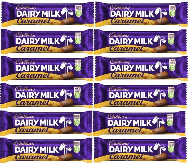 12 x Cadbury Dairy Milk Caramel 45Gm