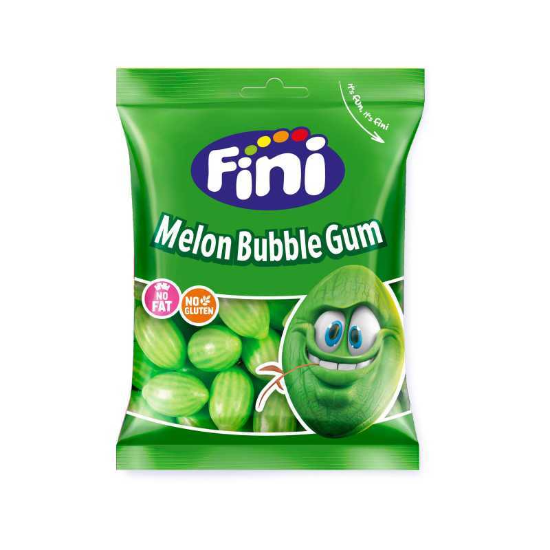 12 X Fini Melon Bubble Gum Sweet Bag - 75Gm