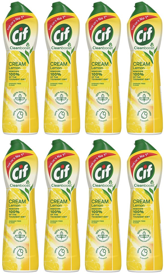 8 x Cif Lemon Cream Cleaner 500 Ml