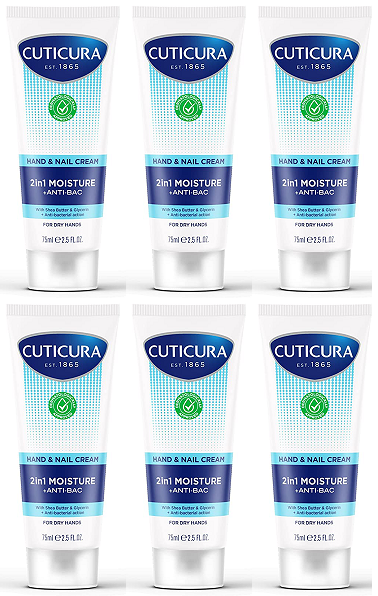 6 x Cuticura Hand Cream 2 In 1  - 75ML