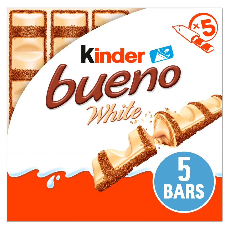9 x Kinder 5 Bueno White 97.5G