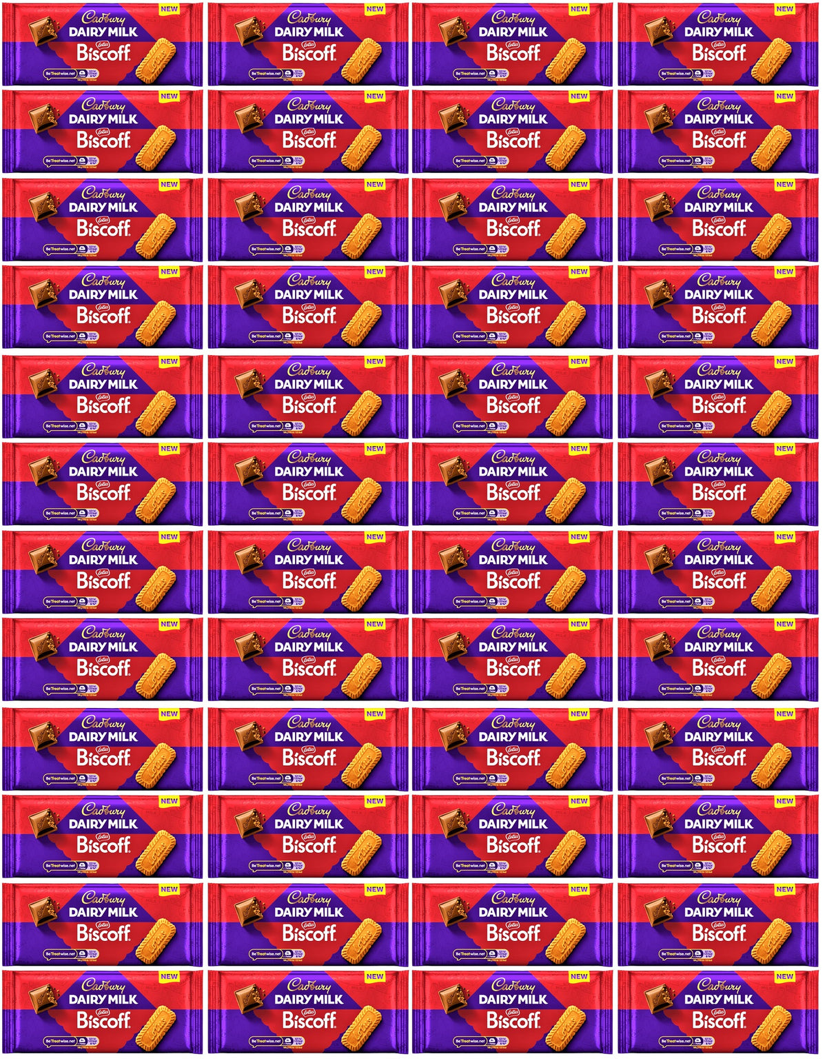 48 X Cadbury Dairy Milk Biscoff Chocolate Bar Irish - 54Gm
