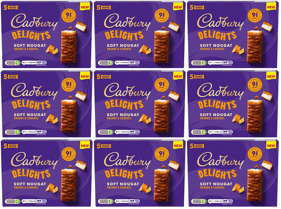 9 x Cadbury Delights Orange 5Pk - 110GM