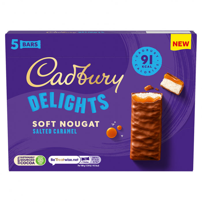 9 x Cadbury Delights Salted Caramel 5Pk - 110GM