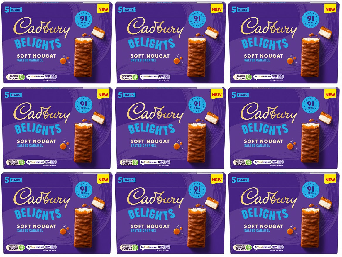 9 x Cadbury Delights Salted Caramel 5Pk - 110GM