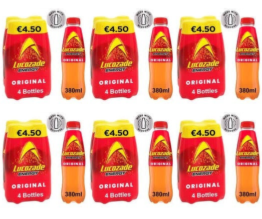 6 x Lucozade Energy Drink Original 4X380Ml