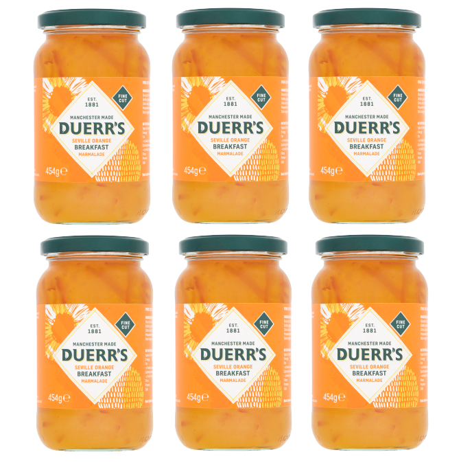 6 x Duerrs Breakfast Marmalade 454G