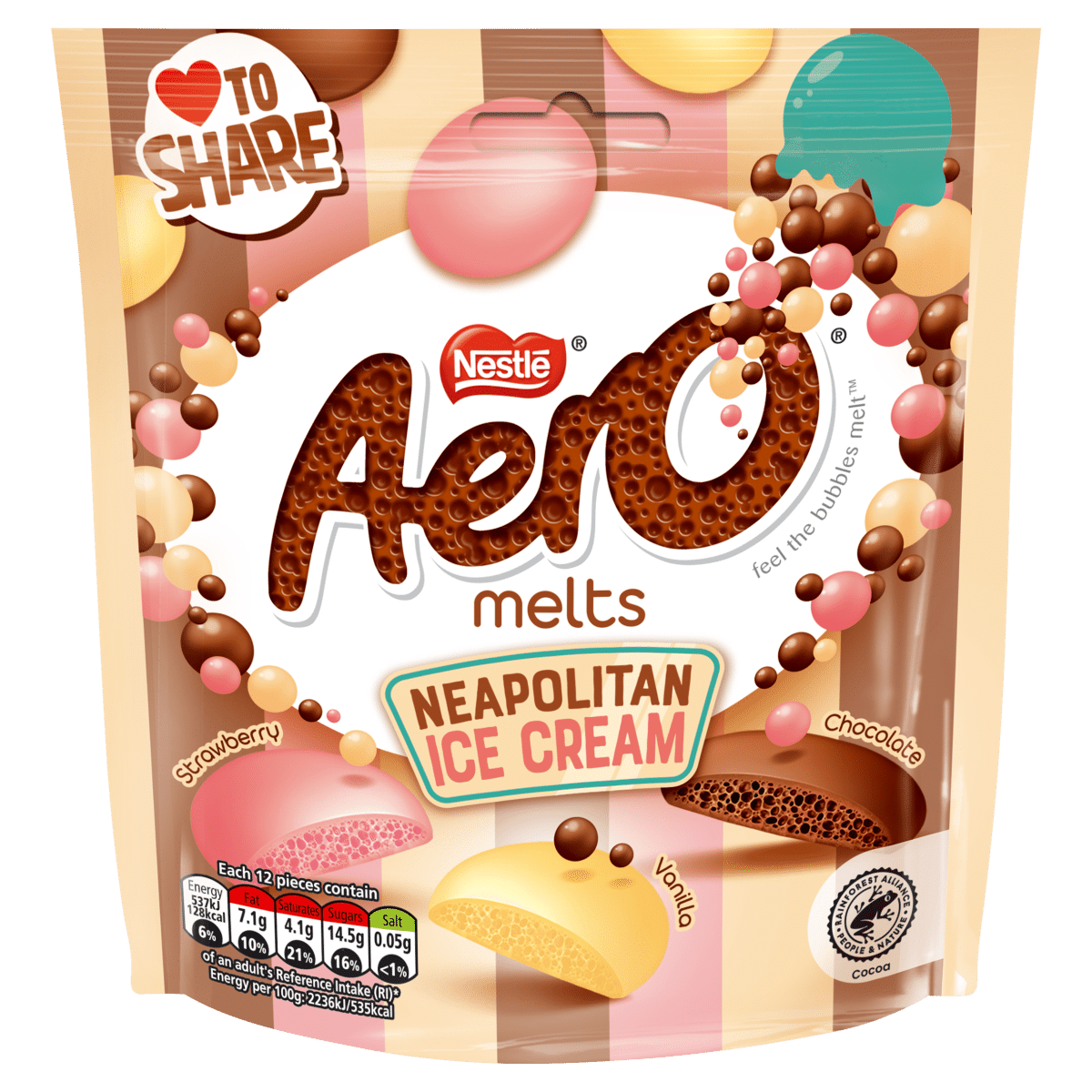 8 x Aero Melts Neapolitan Ice Cream  - 86GM