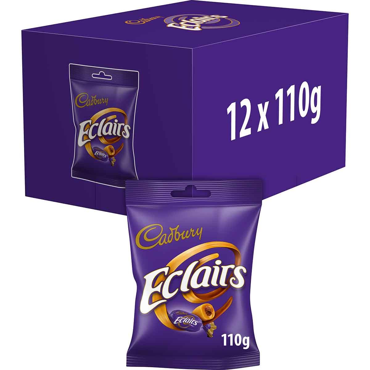 12 X Cadbury Chocolate Eclairs Bag - 110Gm
