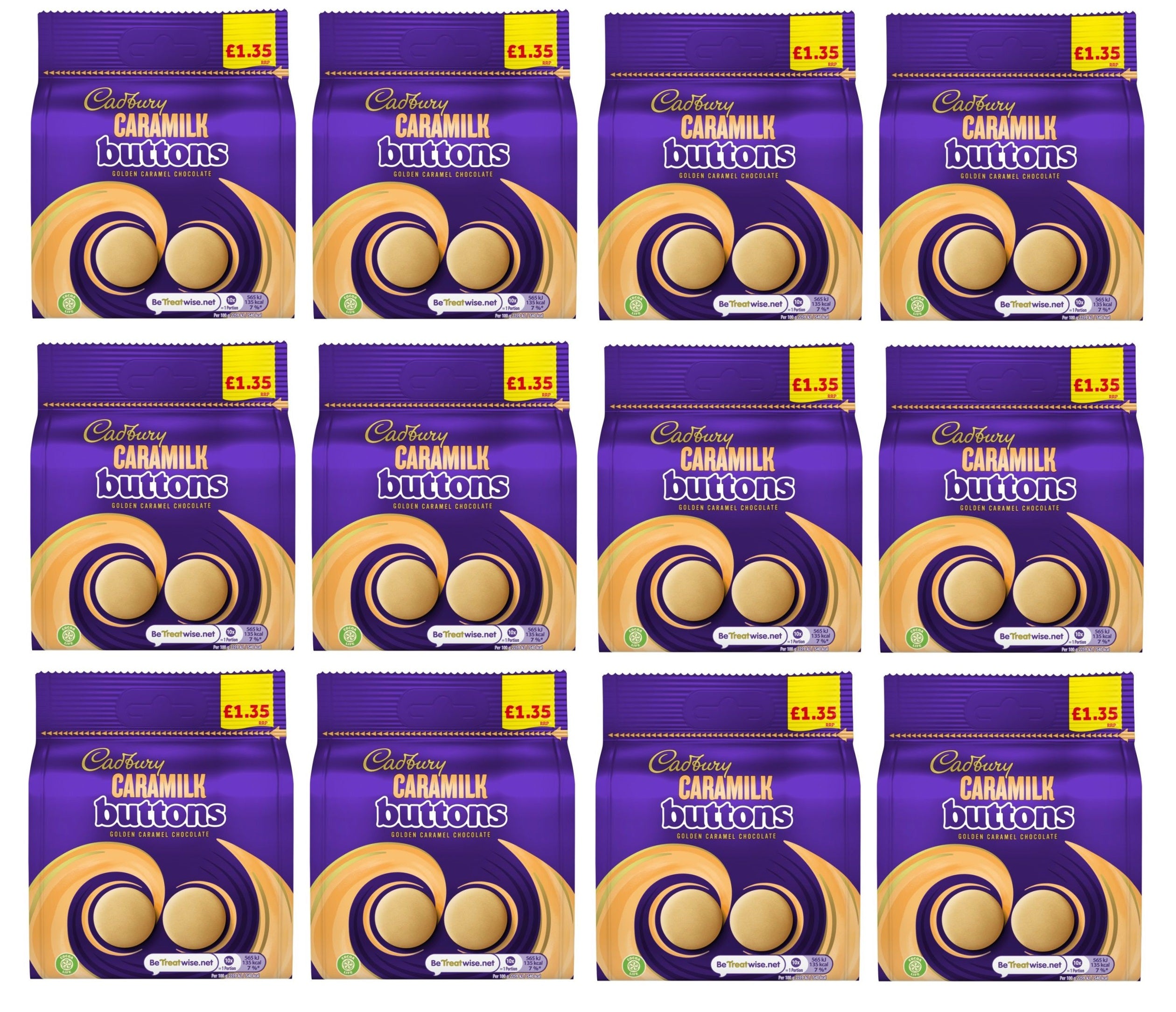 10 X Cadbury Caramilk Buttons 90GM