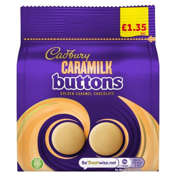 10 X Cadbury Caramilk Buttons 90GM