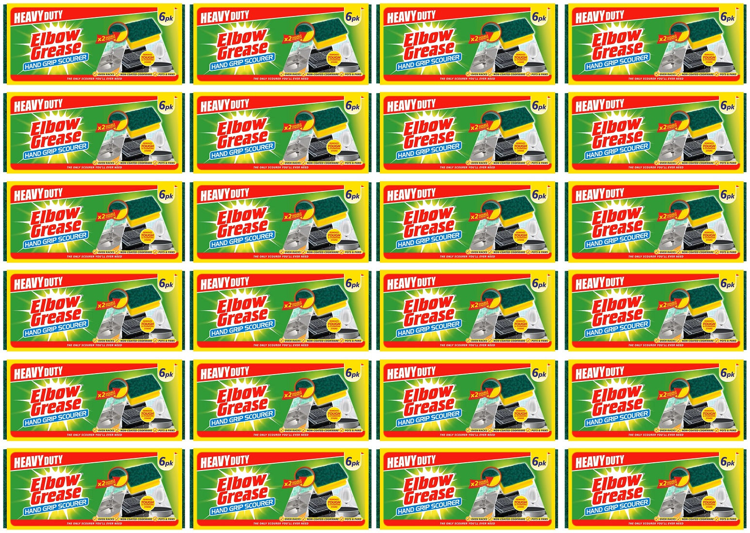 24 X Elbow Grease Scourer - 6 Pack