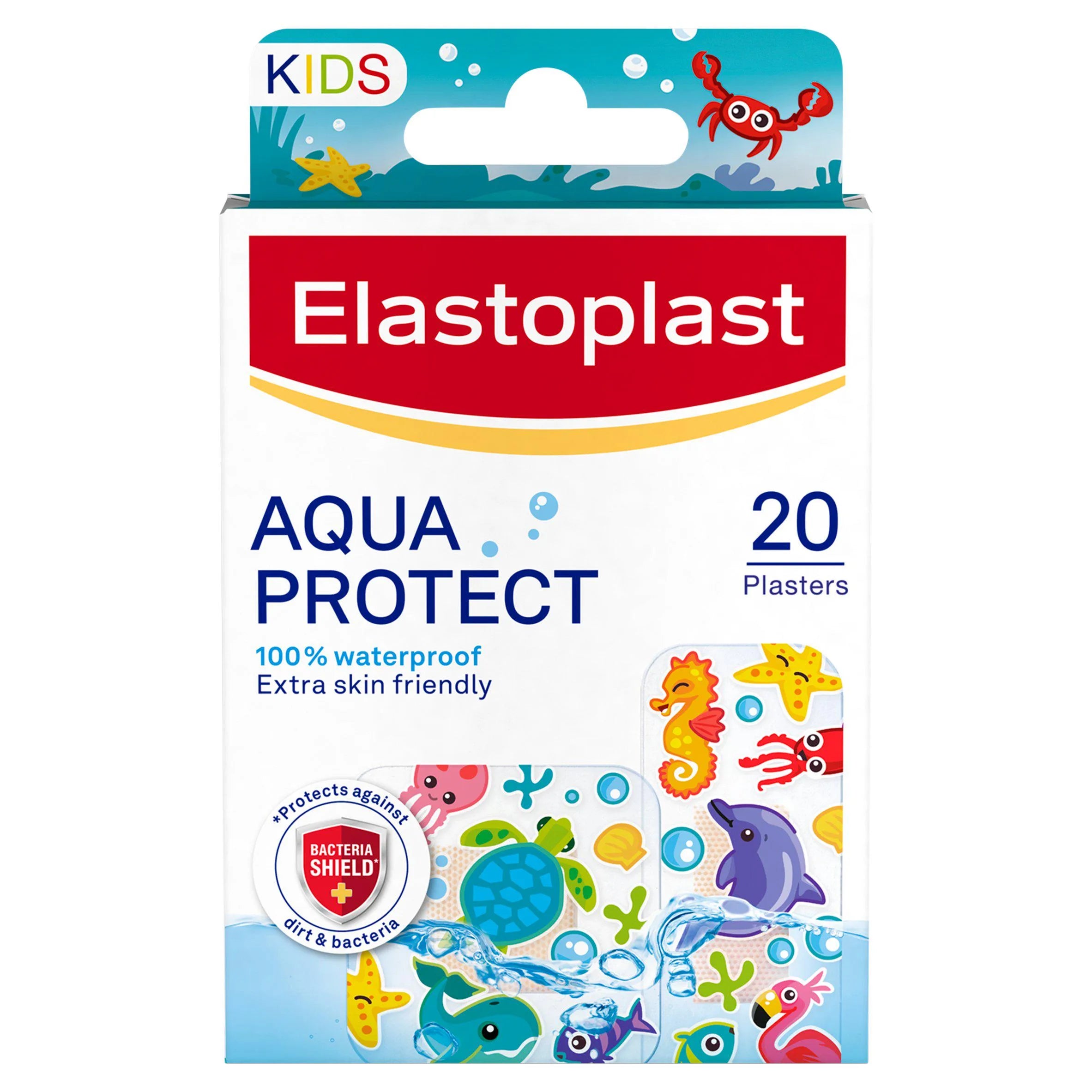 10 X Elastoplast Kids Aqua Protect - 20 Pack