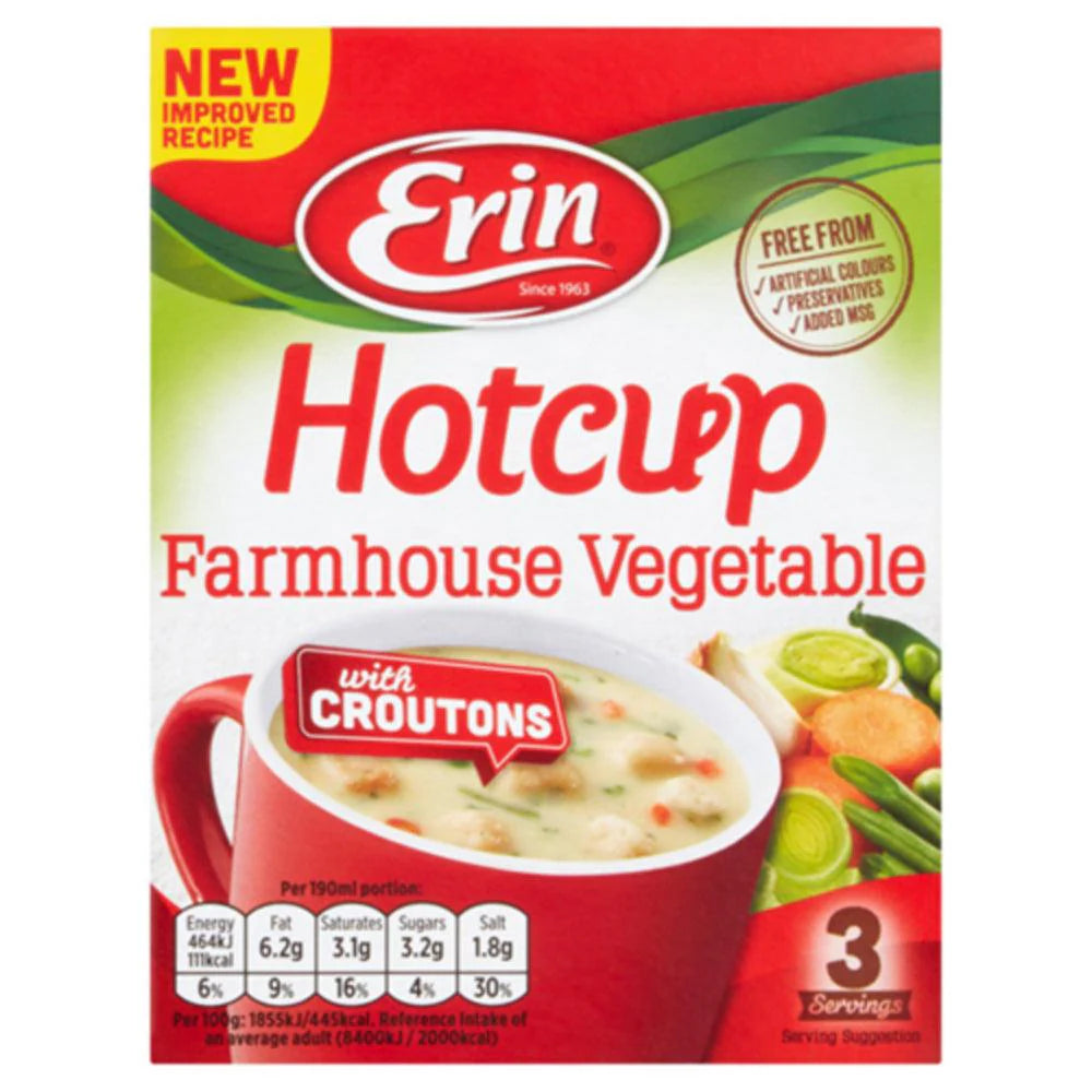 12 x Erin Hotcup Farmhouse Vegetable With Croutons 75G