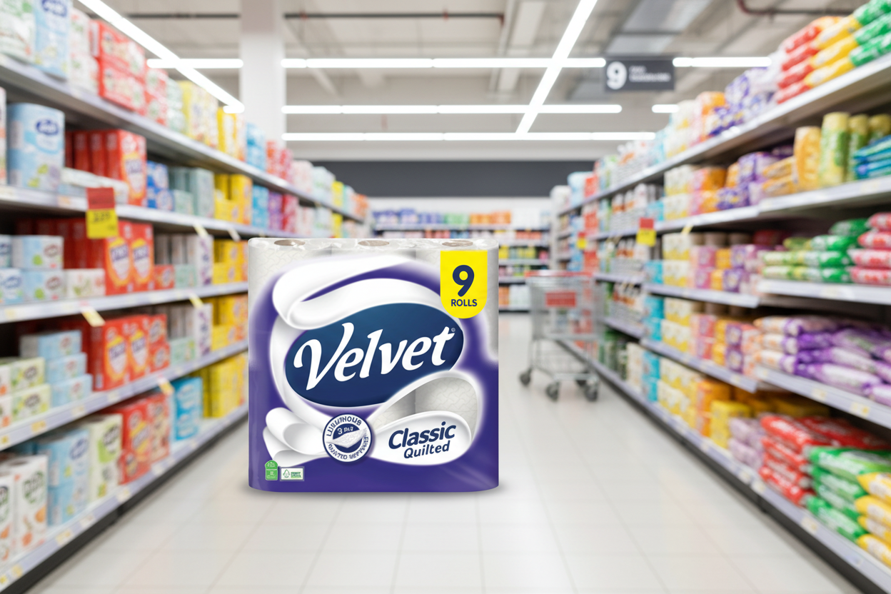 5 x Velvet Classic Quilted  - 9 PACK