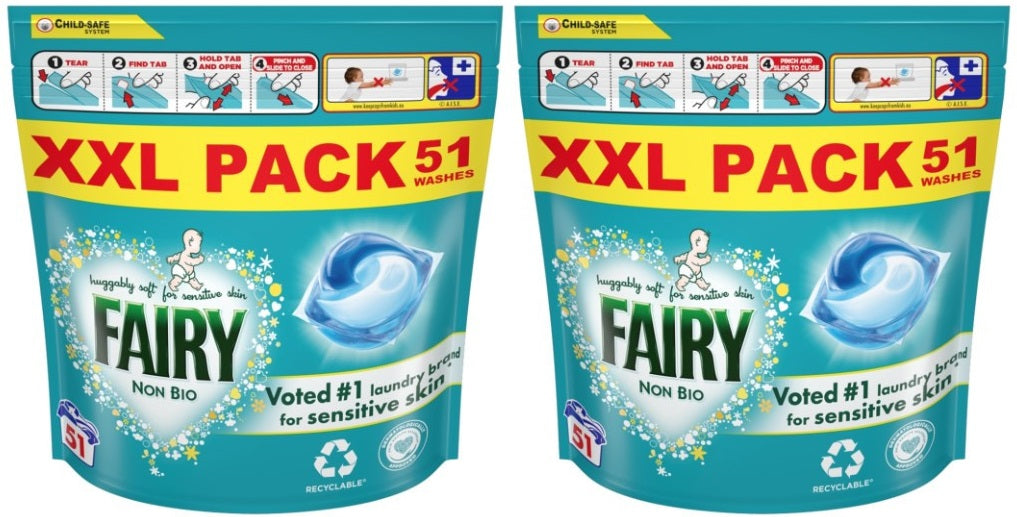 2 x Fairy Non Bio Pods® For Sensitive Skin 51 Washes