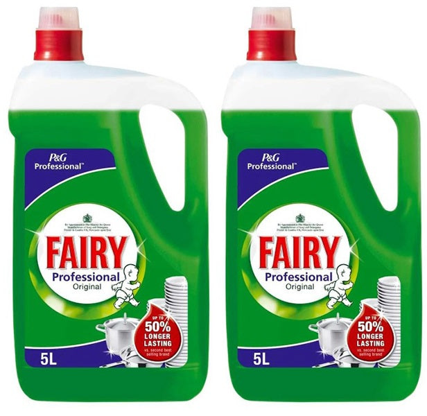 2 x Fairy Professional Washing Up Liquid Original Bulk 5L