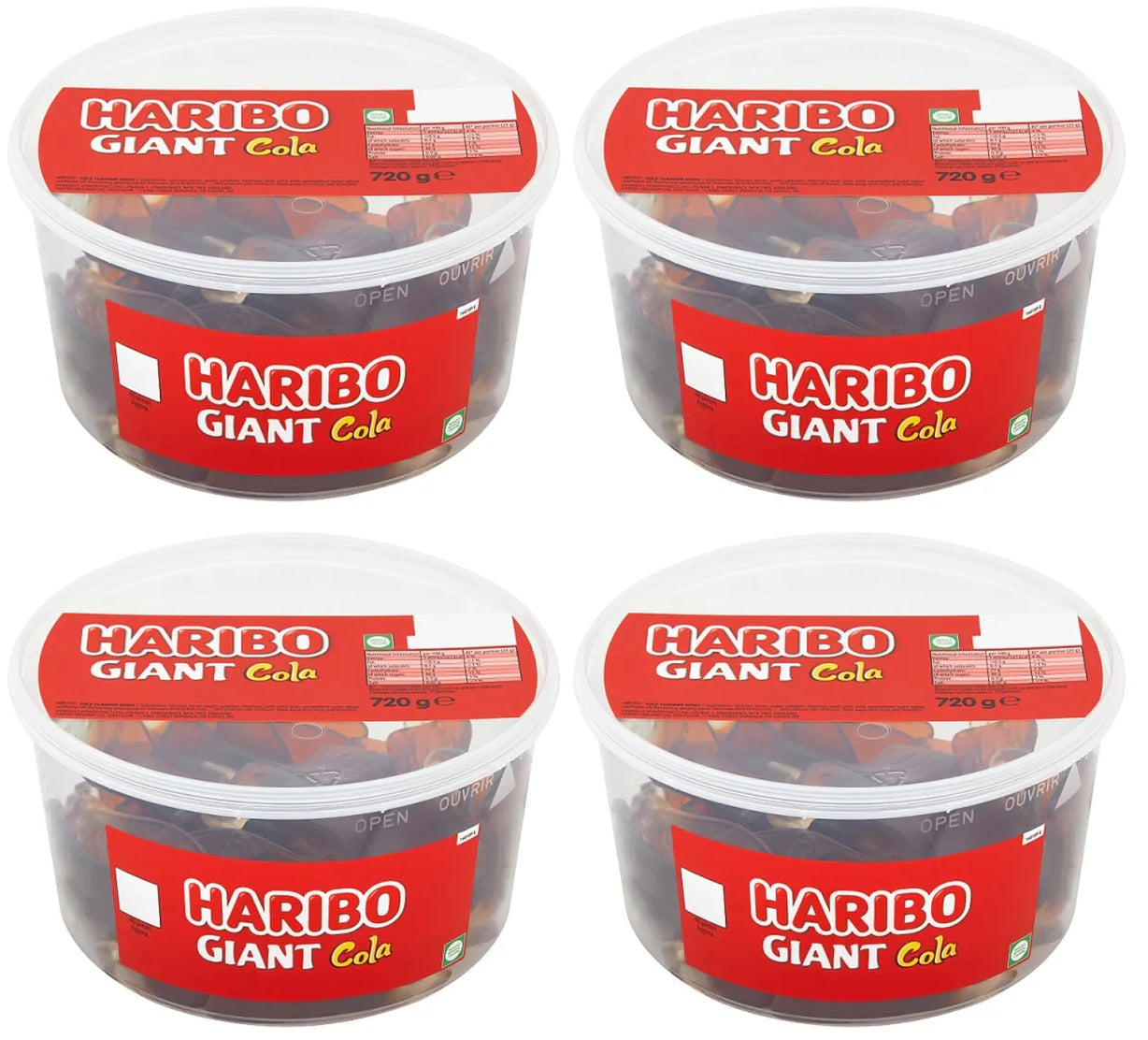 4 x Haribo Giant Happy Cola  40Qty