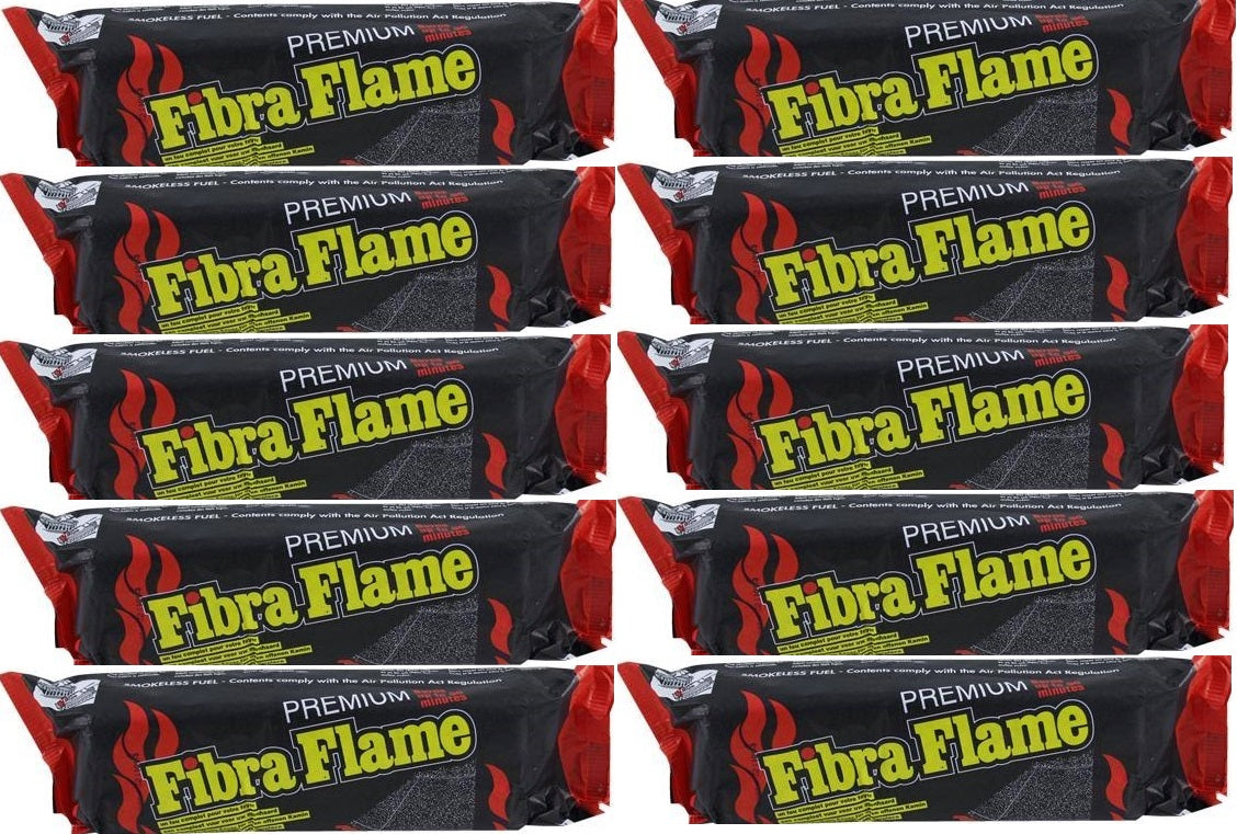 10 x Fibra Flame Premium Fire log 700G