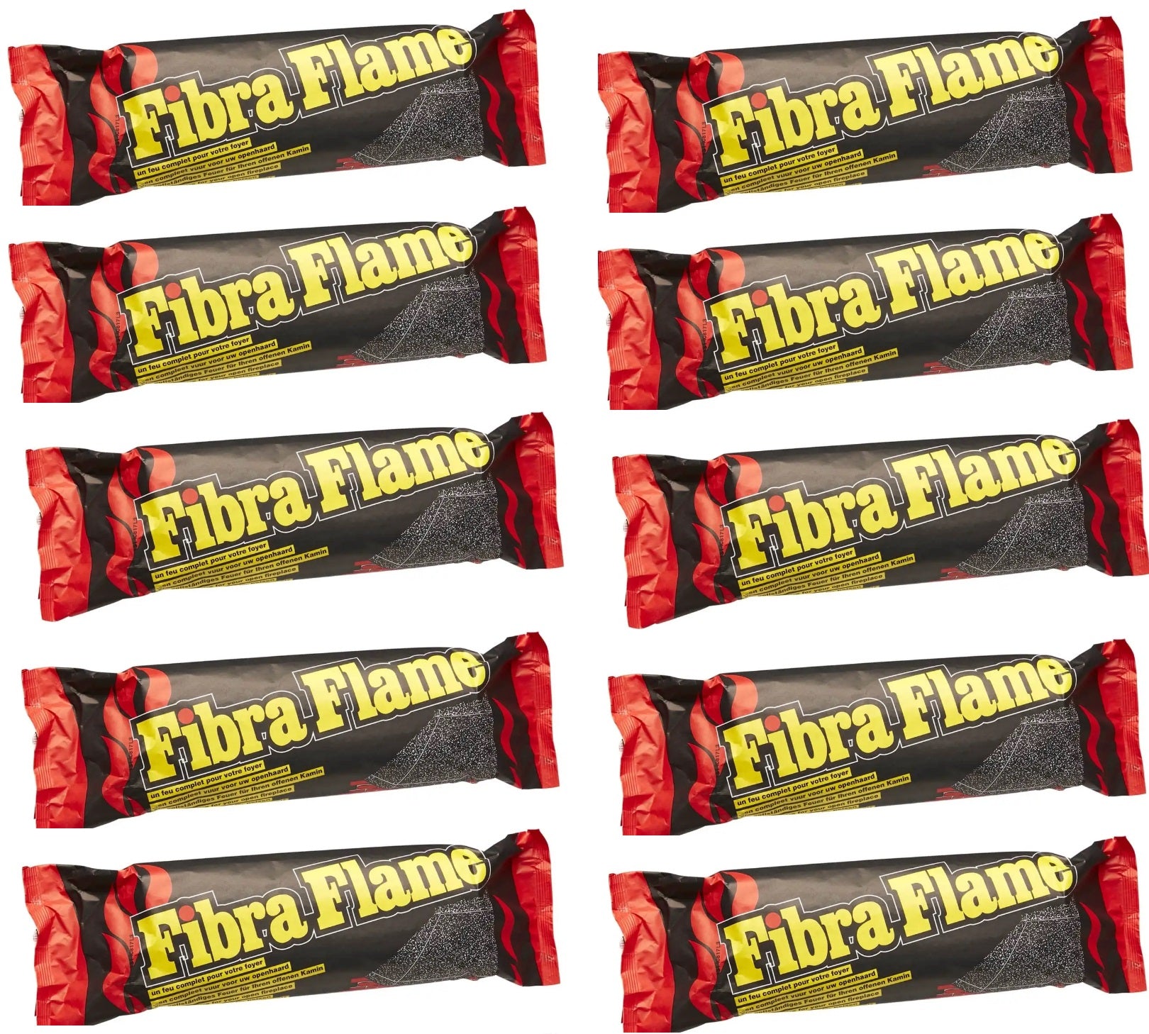 10 x Fibra Flame Premium Fire log 700G