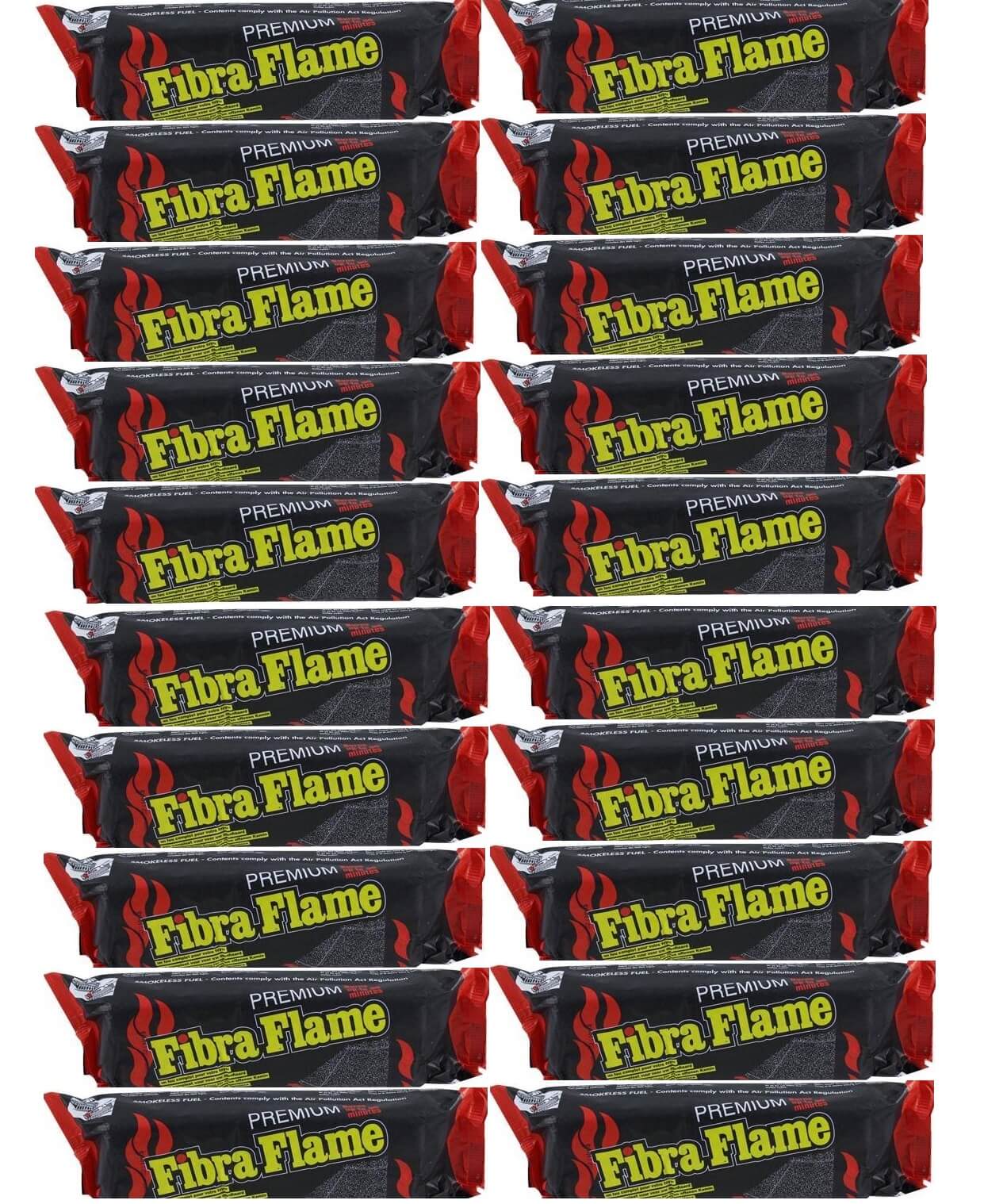 20 x Fibra Flame Fire log Premium Eco Smokeless 700G