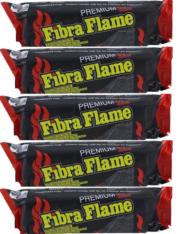 5 x Fibra Flame Premium Fire log 700G