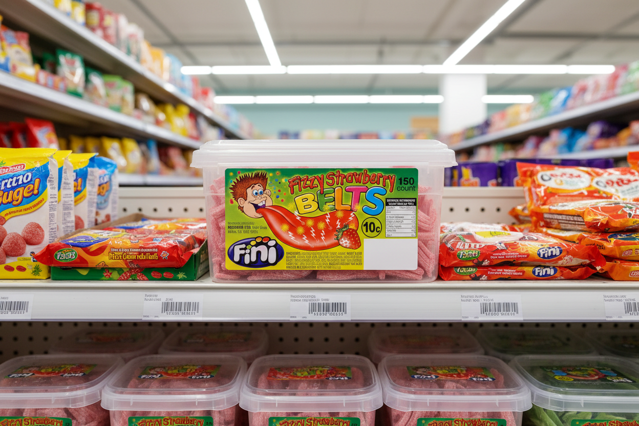 120 x Fini Fizzy Strawberry Stix 120 Counts