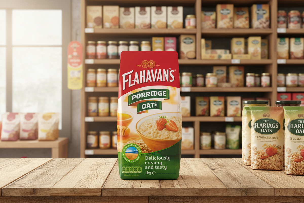 10 x Flahavans Porridge Oats Ni - 1KG