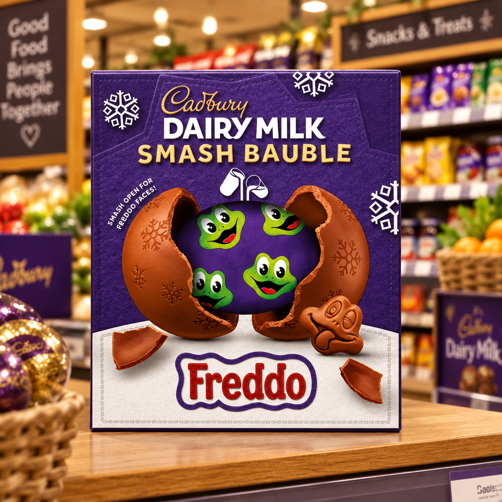 9 X Cadbury Dairy Milk Smash Bauble Buttons - 90Gm