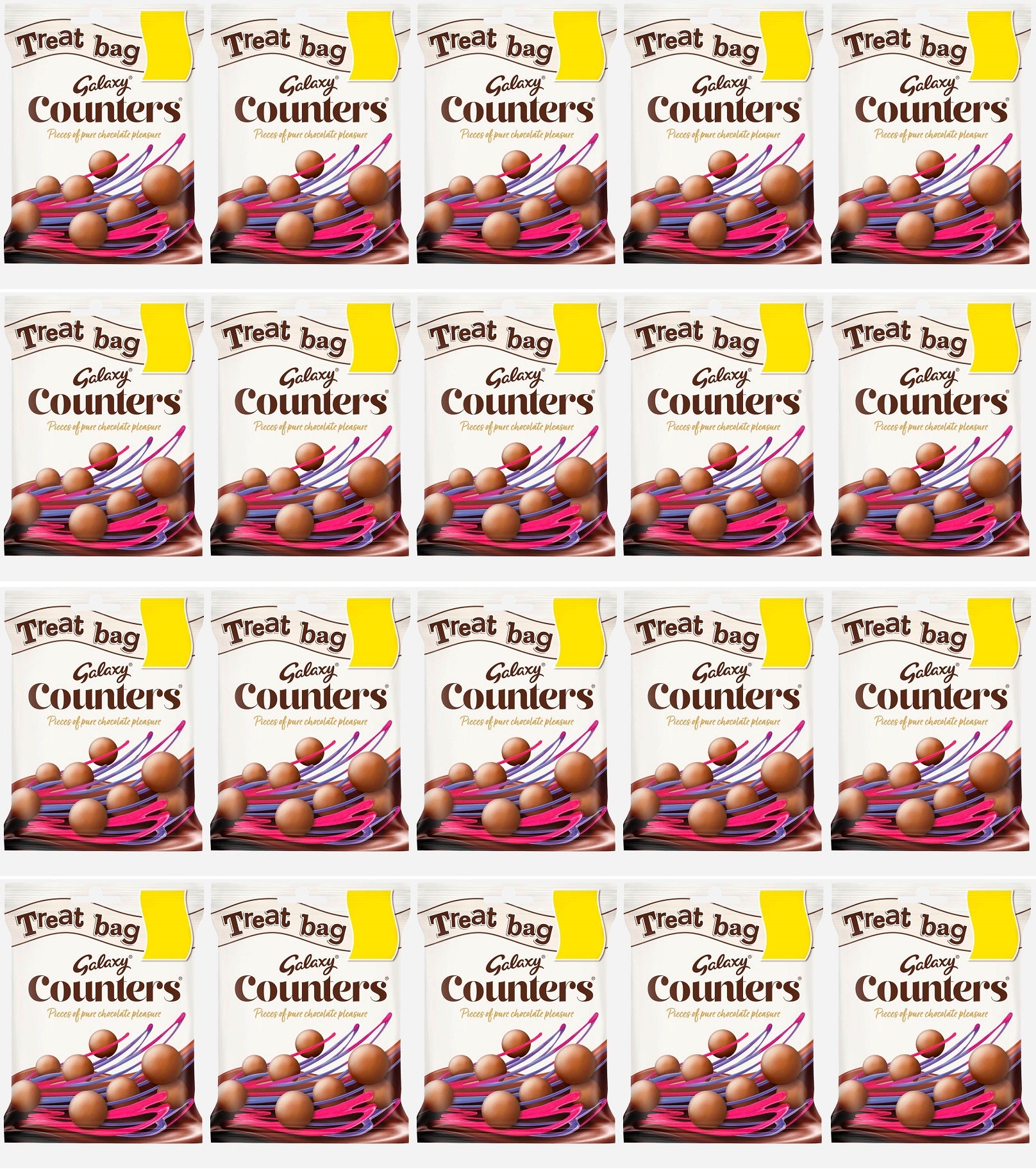 20 x Galaxy Counters Chocolate Treat Bag - 80GM