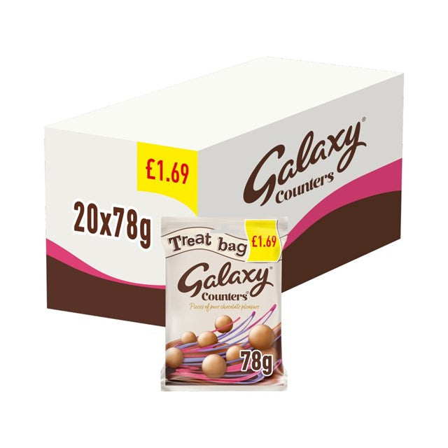 20 X Galaxy Counters Chocolate Treat Bag - 78Gm