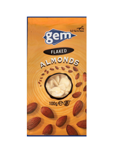 12 x Gem Flaked Almonds 100G