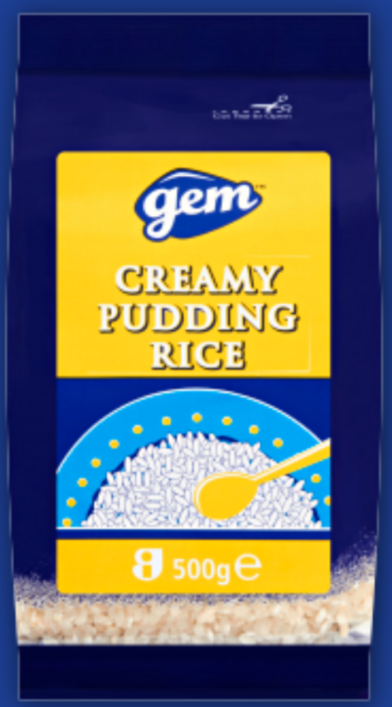 12 x Gem Creamy Pudding Rice 500G