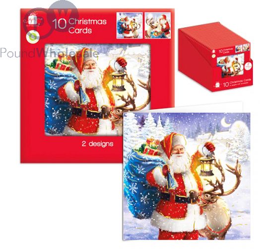 24 x Giftmaker Xmas Cards 10Pk Santa