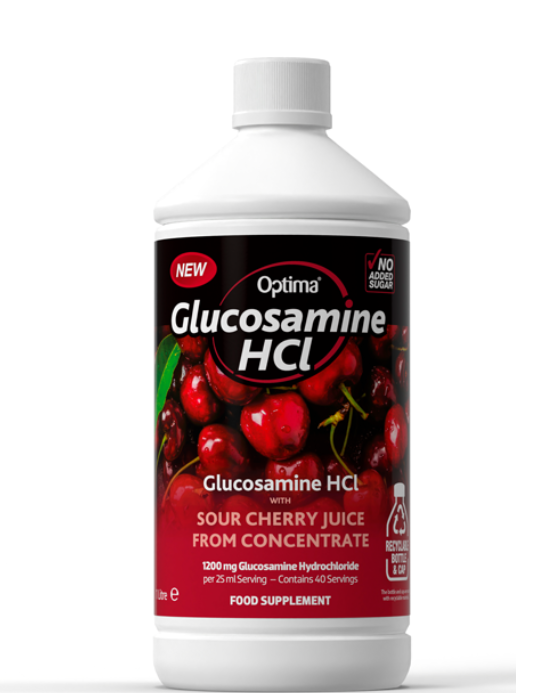Optima Sour Cherry Concentrate Glucosamine HCL Juice 1Litre