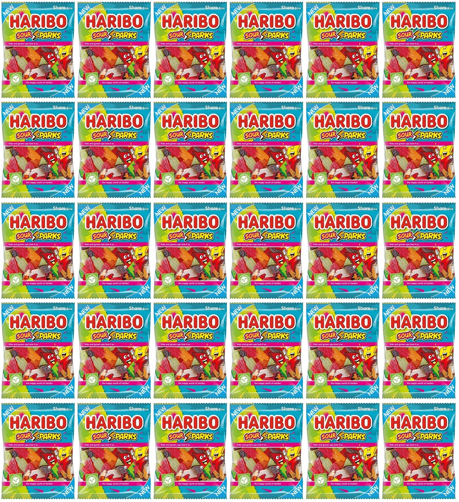 30 x Haribo Sour Sparks 140G