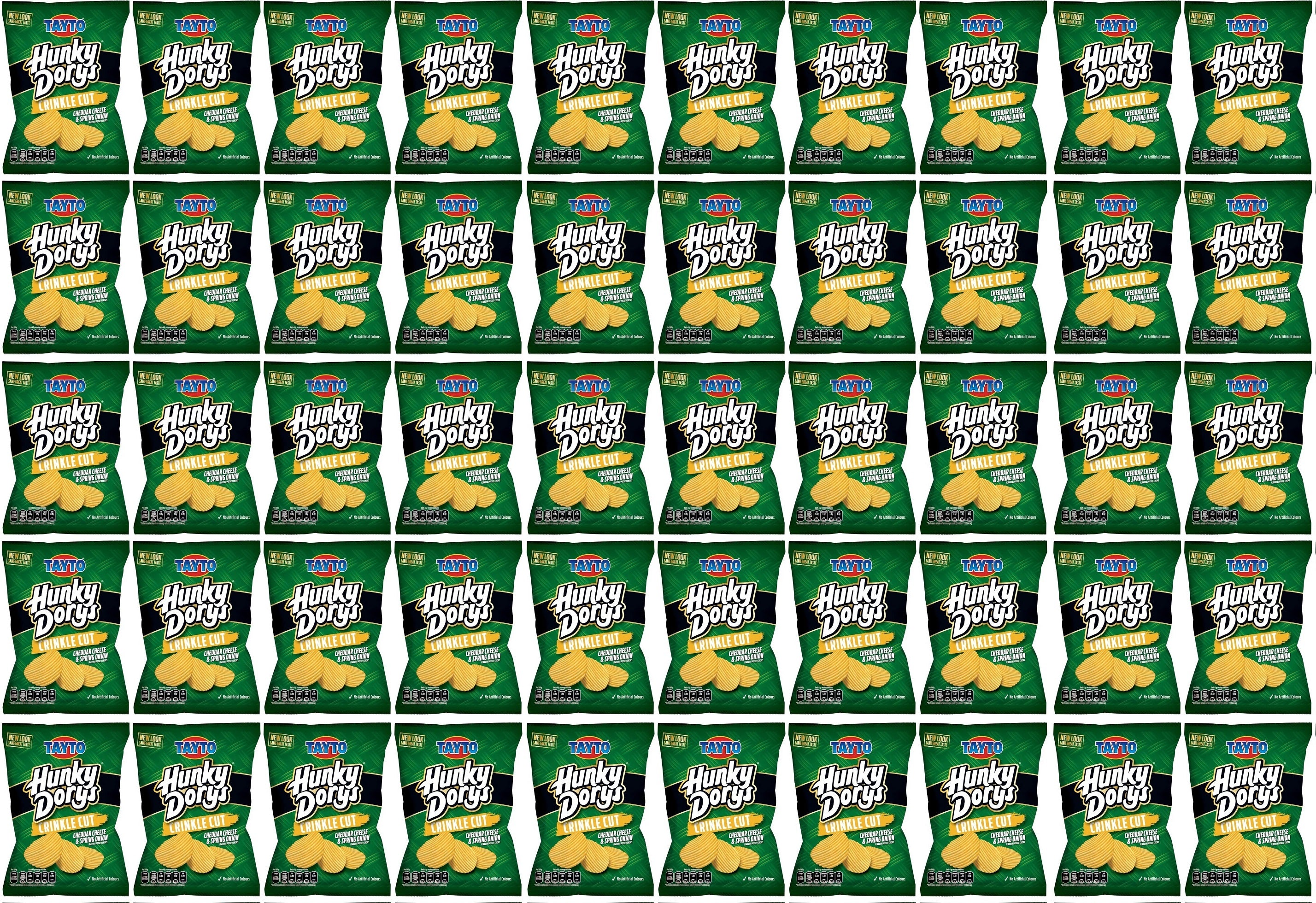 50 x Tayto Hunky Dory Cheddar cheese & Spring onion 37G