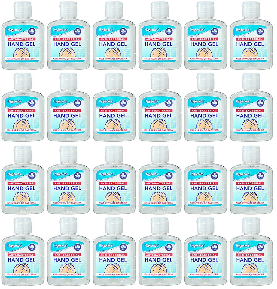 24 x Hygienics Anti Bacterial Hand Gel - 100ML