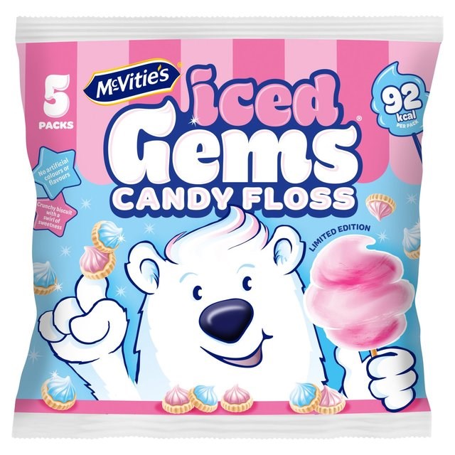 7 x Candyfloss Iced Gems Multibags 5pk - 5X23GM