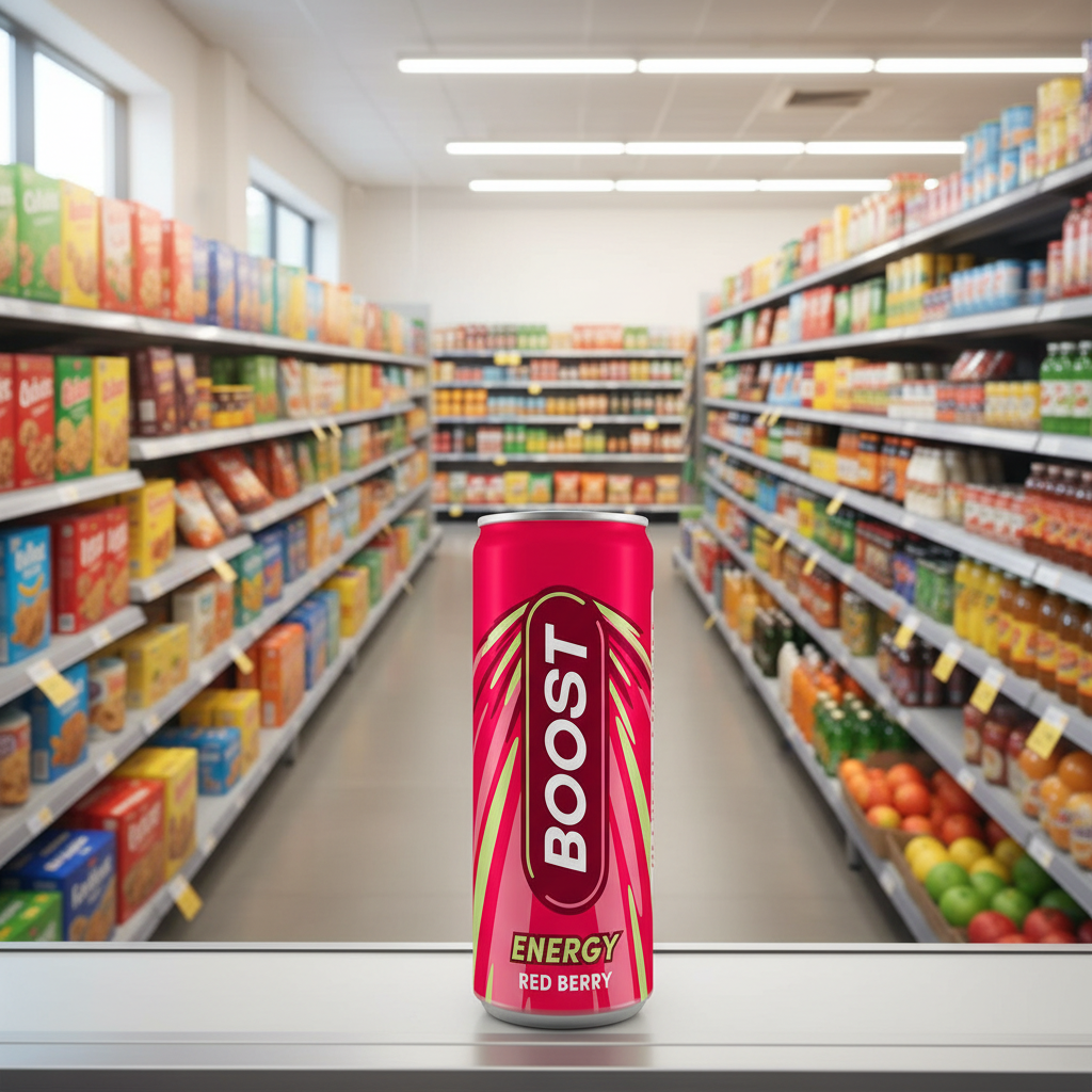 24 X Boost Energy Red Berry Can (Drs) - 250Ml