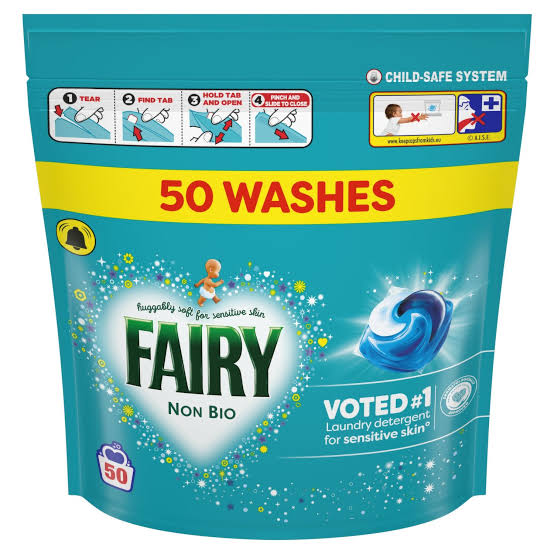 3 X Fairy Non Bio 4 In 1 Pods - 50 Pack