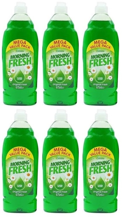 6 X Morning Fresh Wash Up Liquid Original - 675Ml
